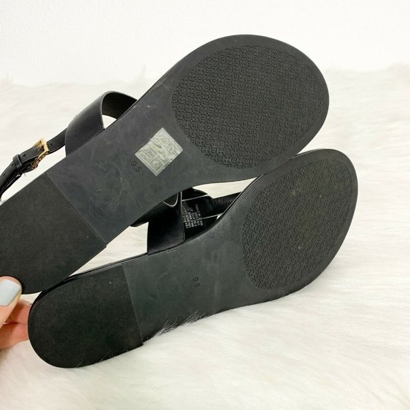 Tory Burch 9.5M Bryce Leather Flat Thong Sandals - Picture 5 of 8